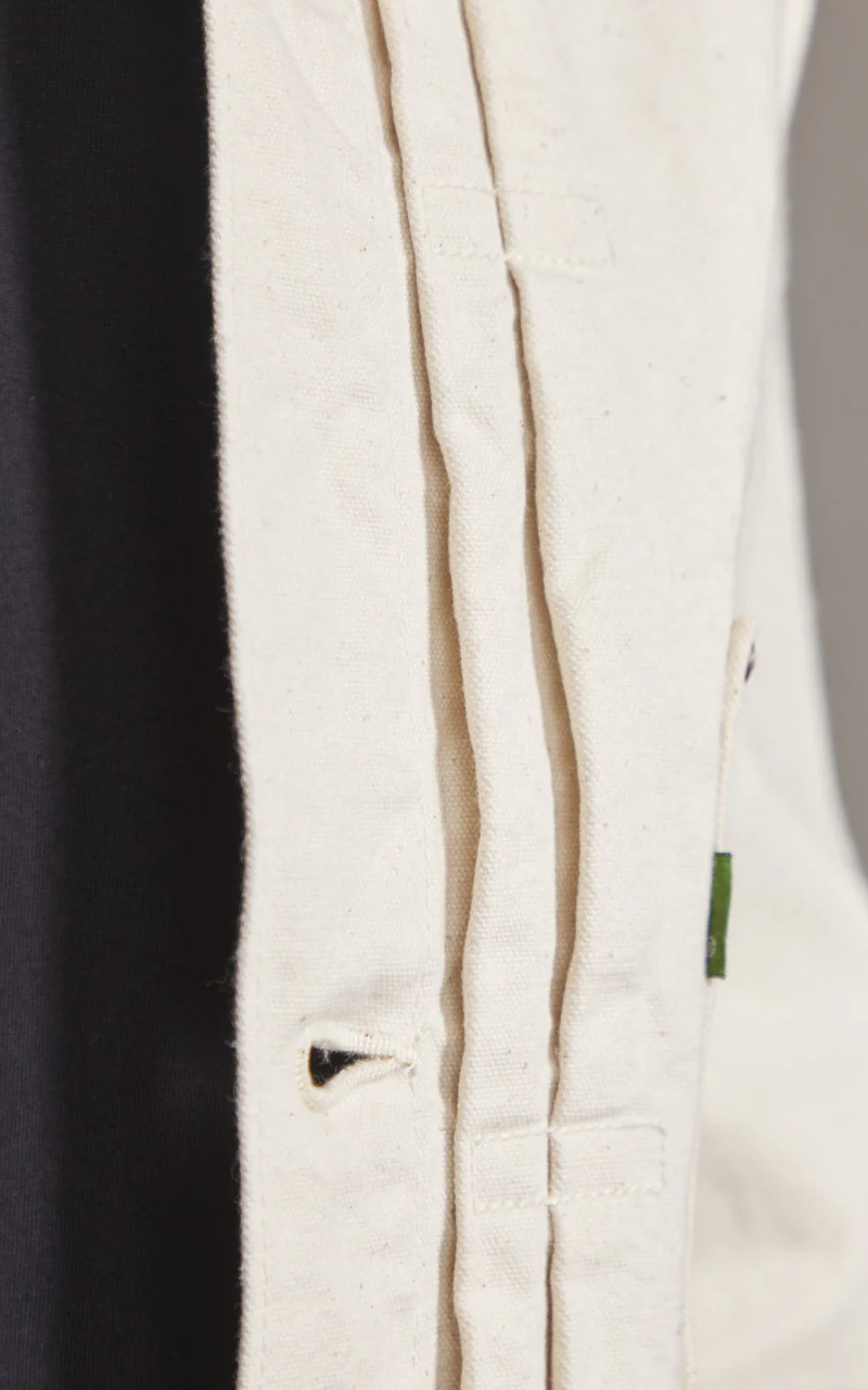 FOB Factory F2445 Cotton Duck Jacket Ecru - Image 6