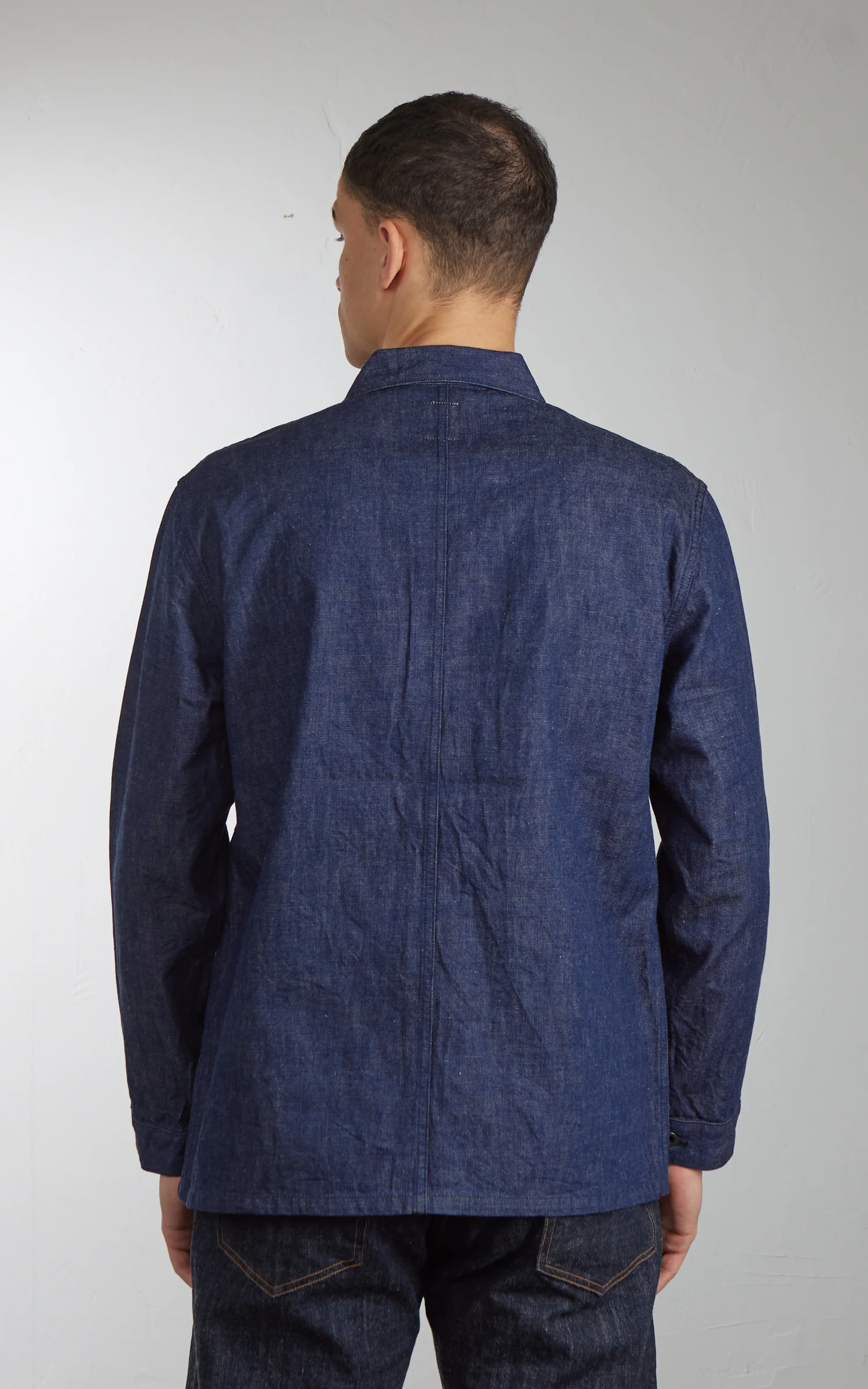 FOB Factory F2447 Denim Coverall Jacket Rinsed Indigo - Image 6