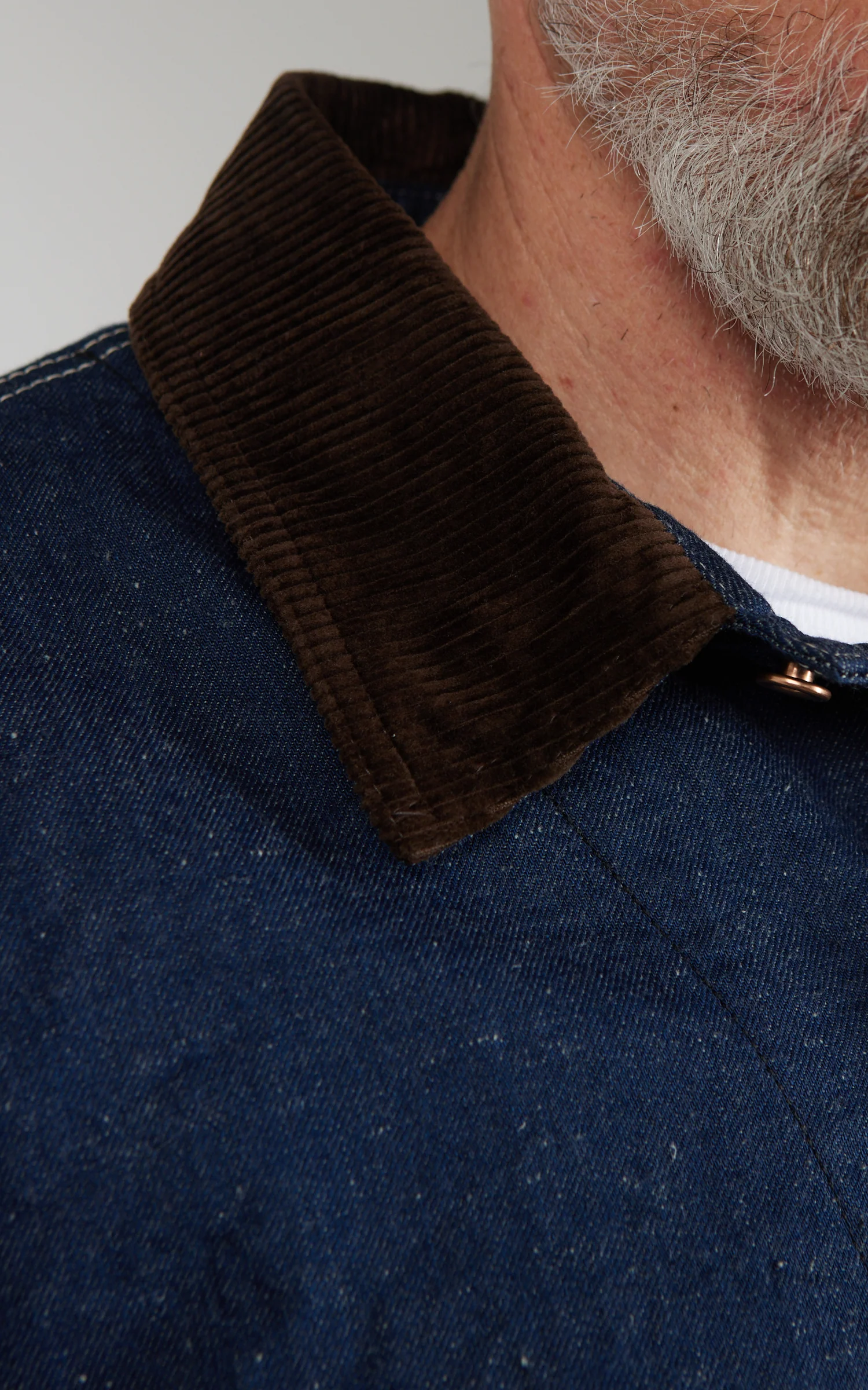 FOB Factory F2456 Denim Chore Jacket Blanket Lined Indigo - Image 5