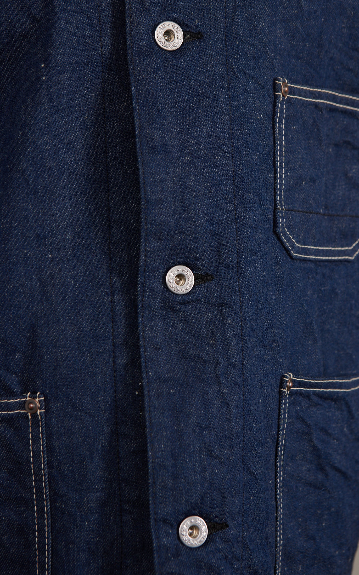FOB Factory F2456 Denim Chore Jacket Blanket Lined Indigo - Image 6