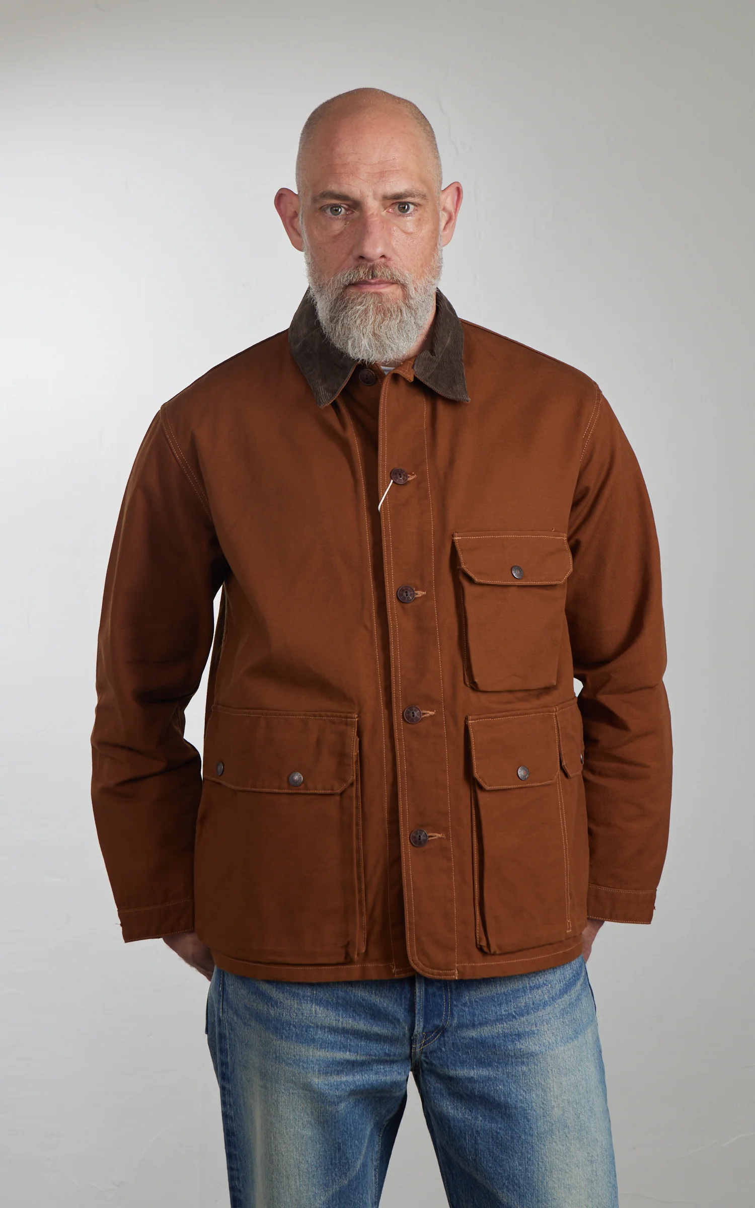 FOB Factory F2458 Cotton Duck Hunting Jacket Brown - Image 2