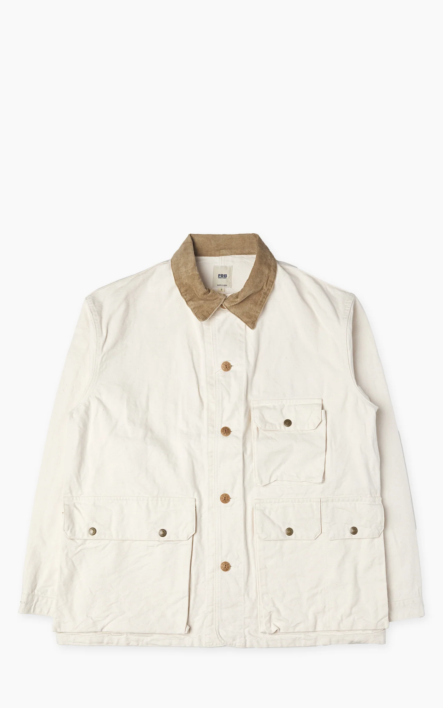 FOB Factory F2458 Cotton Duck Hunting Jacket Ecru