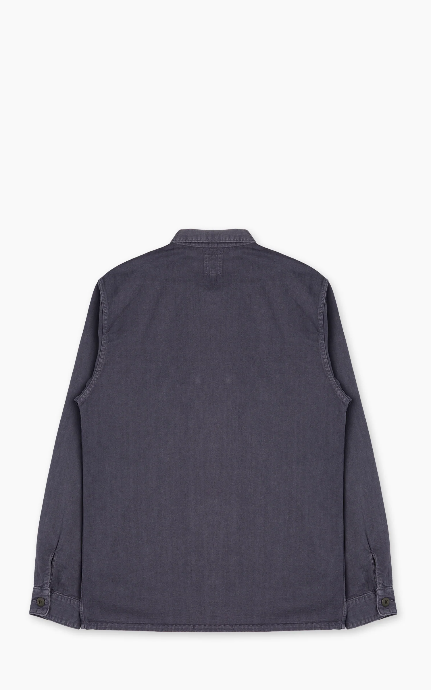 FOB Factory F2461 Herringbone Fatigue Jacket Navy - Image 3