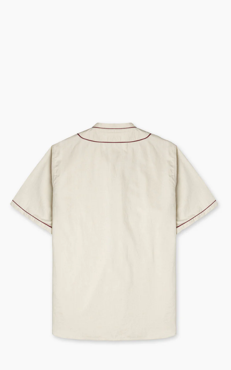 FOB Factory F3490 Baseball Shirt Ecru - Image 3