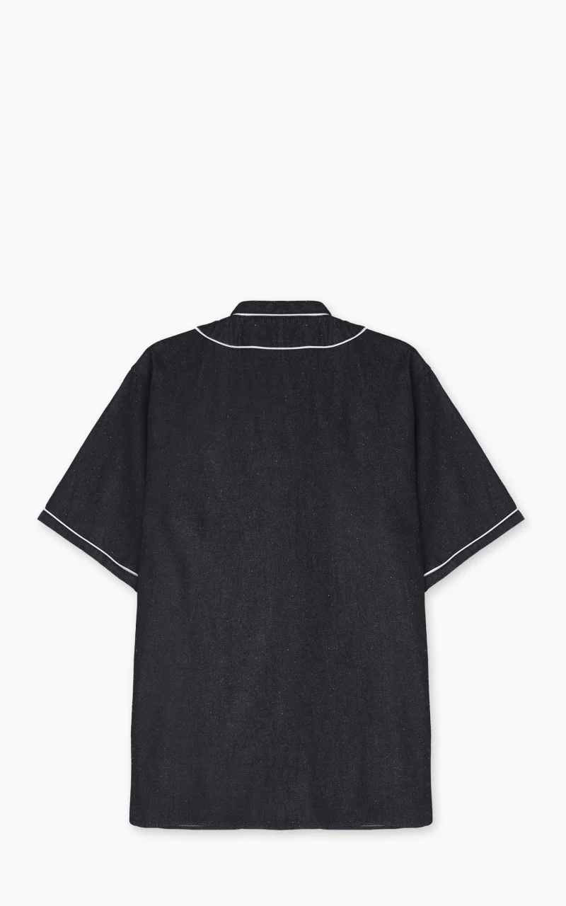 FOB Factory F3490 Baseball Shirt Indigo - Image 3