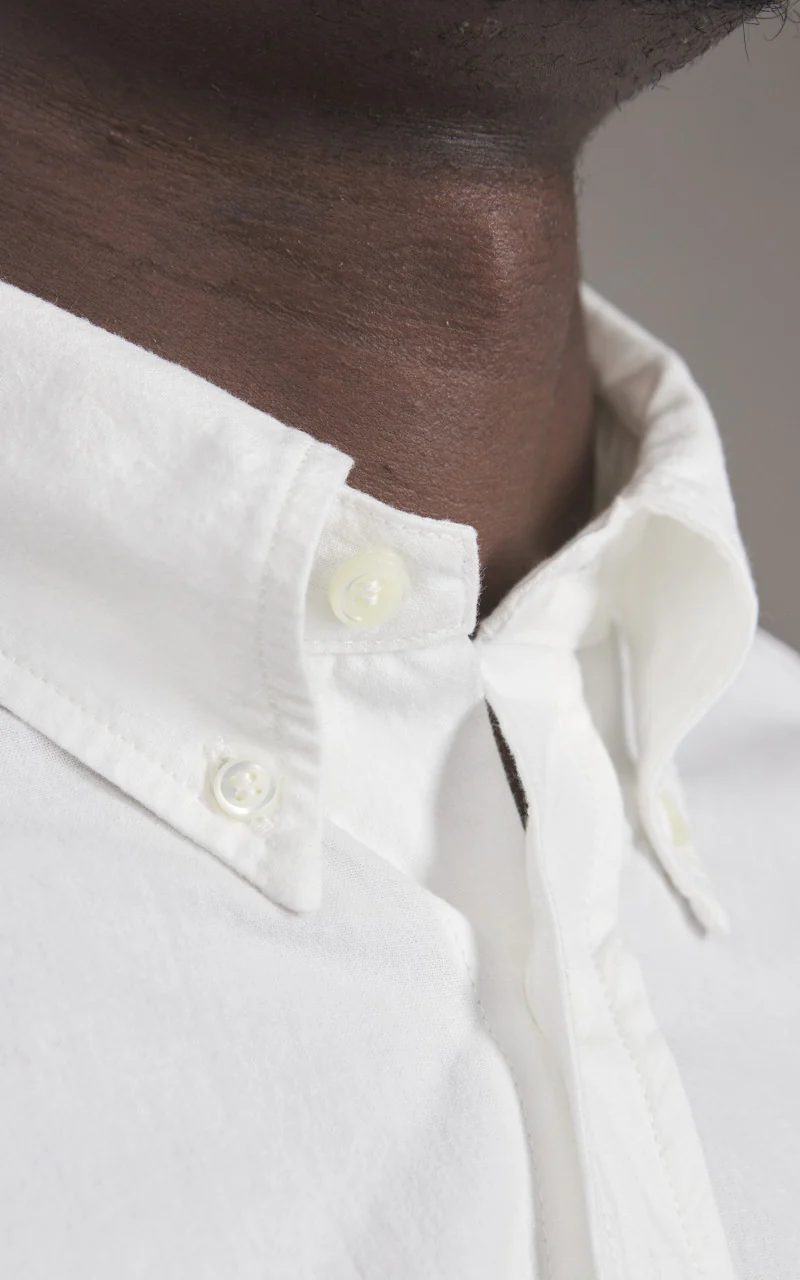 FOB Factory F3502 Royal Oxford Button Down Shirt White - Image 4