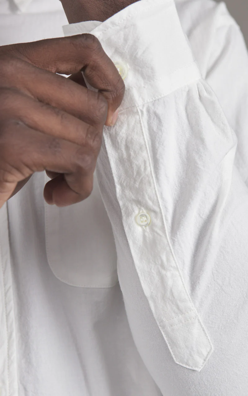 FOB Factory F3502 Royal Oxford Button Down Shirt White - Image 7