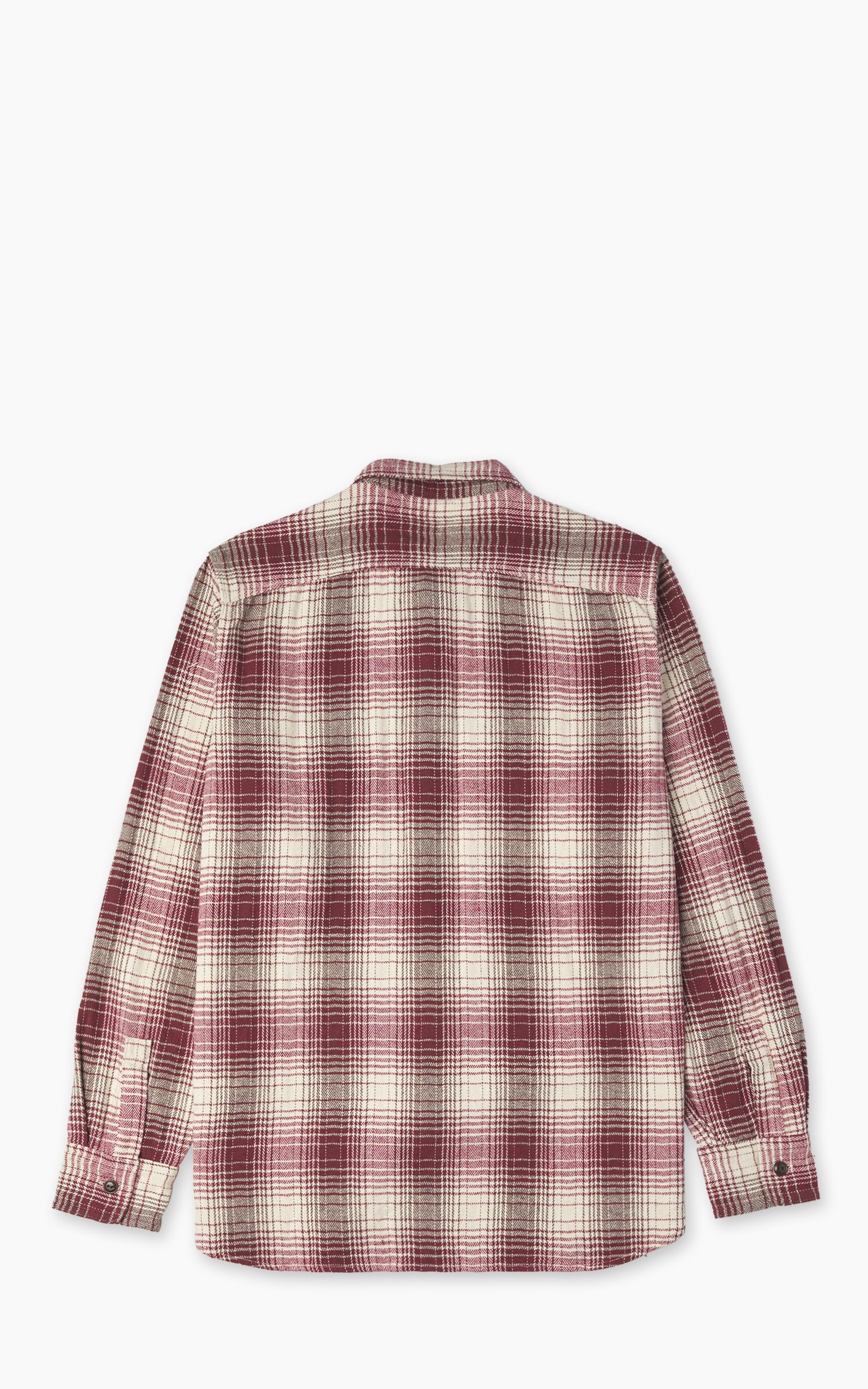 FOB Factory F3510 Heavy Flannel Work Shirt Red - Image 3