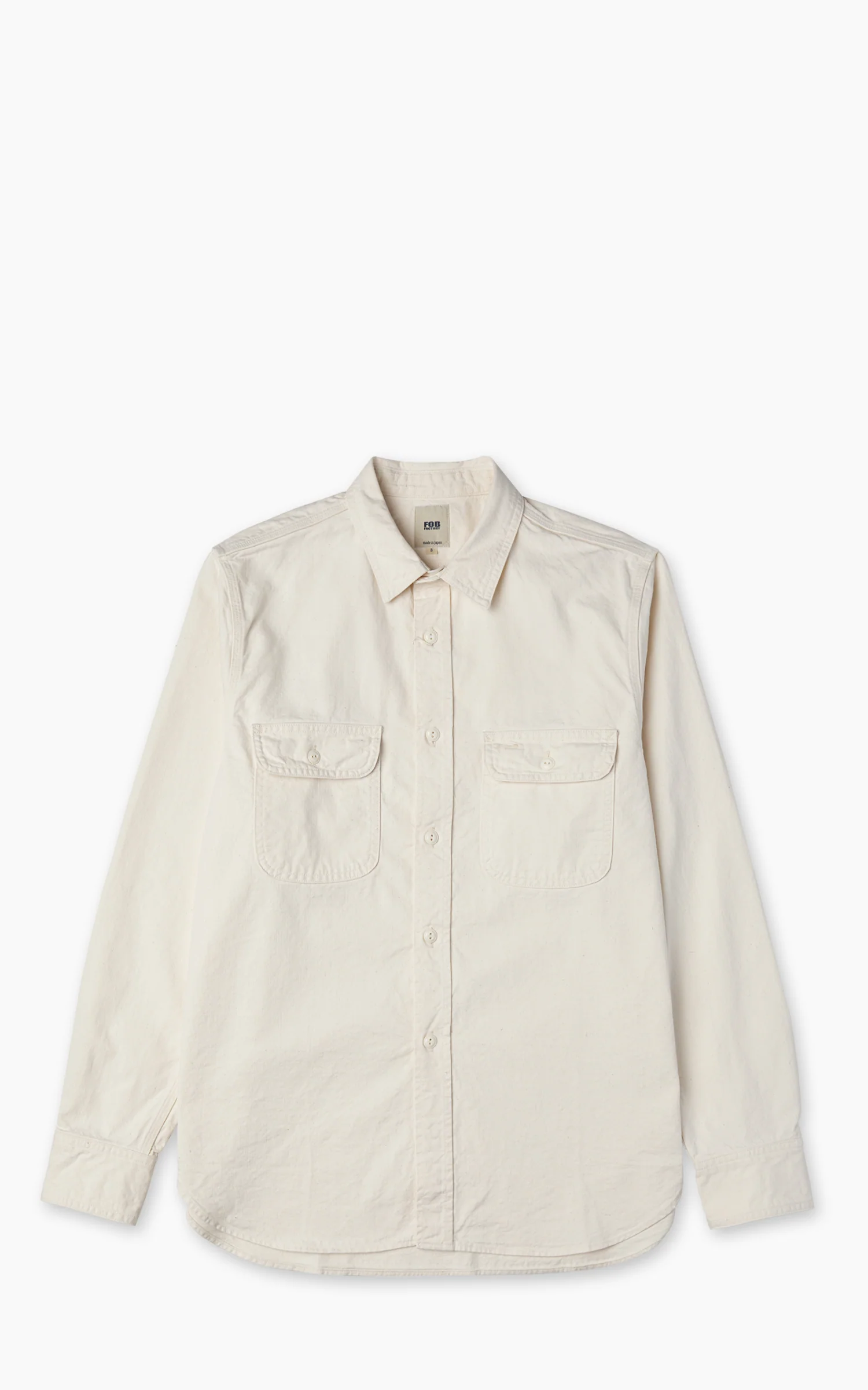 FOB Factory F3513 Work Shirt Ecru