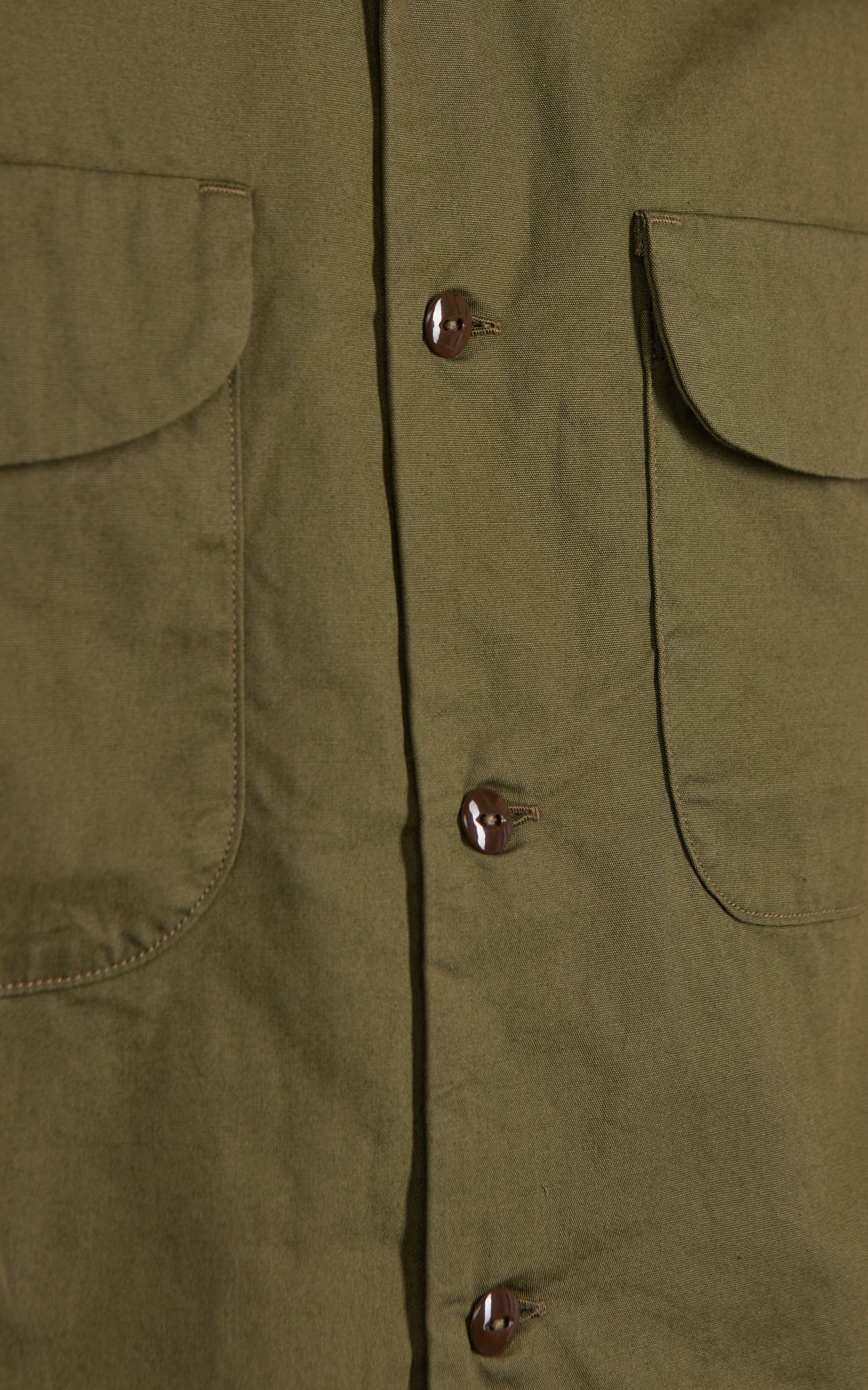 FOB Factory F3515 Open Collar Shirt Olive - Image 4