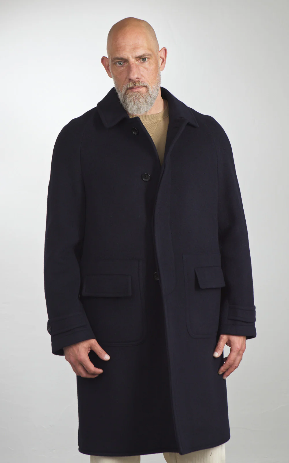 Fortela Amedeo Single-Breasted Wool Coat Blue - Image 2