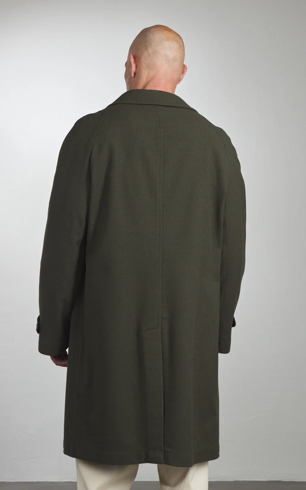 Fortela Amedeo Single-Breasted Wool Coat Green - Image 9