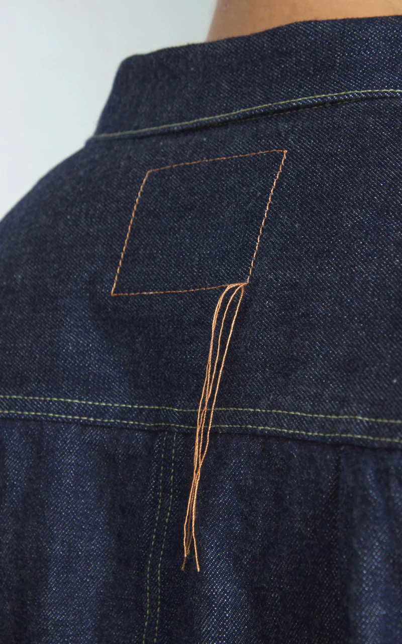 Fortela Buddy Type 1 Denim Selvedge Jacket Indigo - Image 10