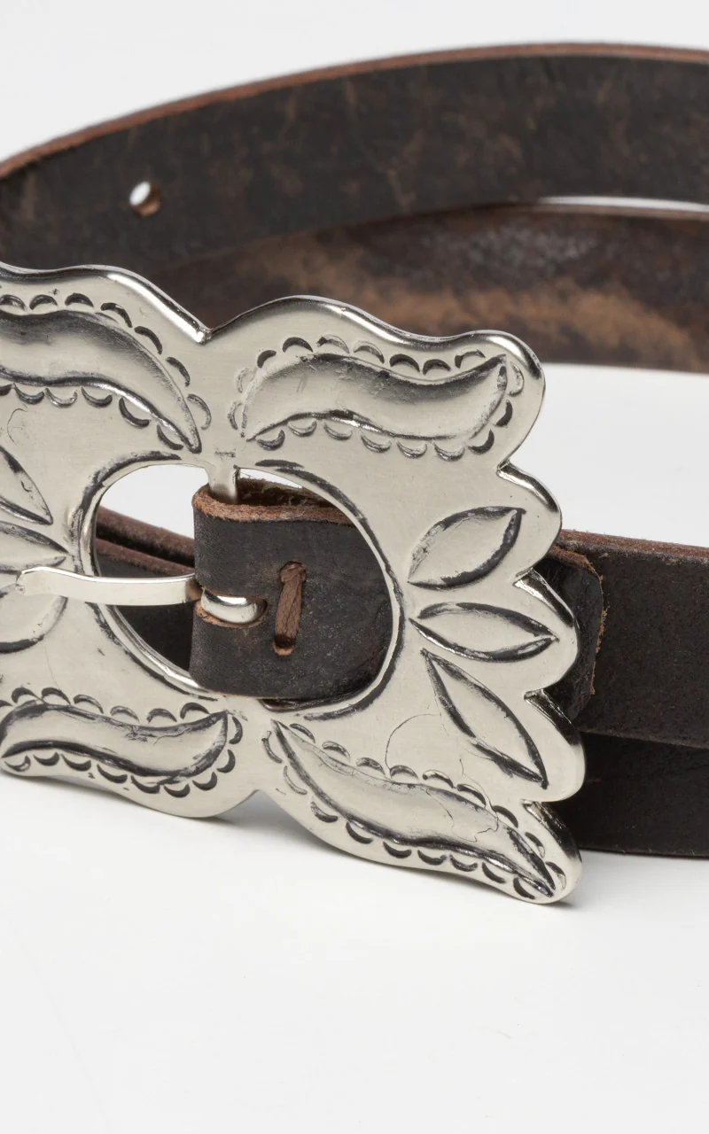Fortela Butterfly Leather Belt Brown - Image 4
