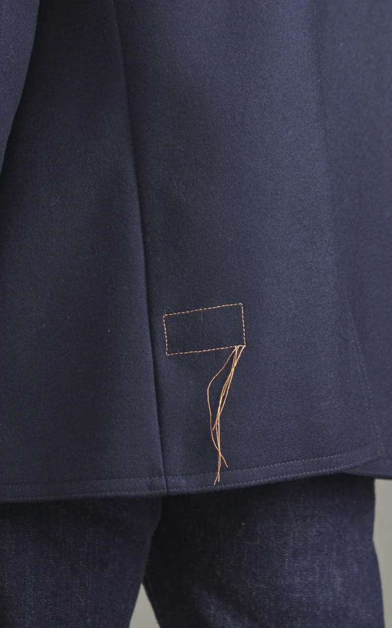 Fortela Double Breasted Pea Coat Navy - Image 8