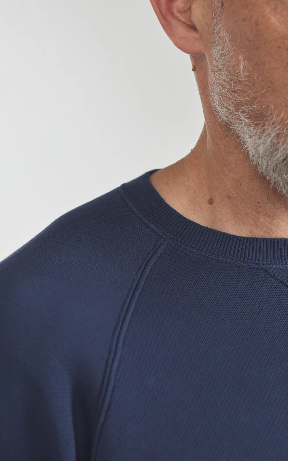 Fortela Harvard Crewneck Fleece Sweatshirt Indigo - Image 4