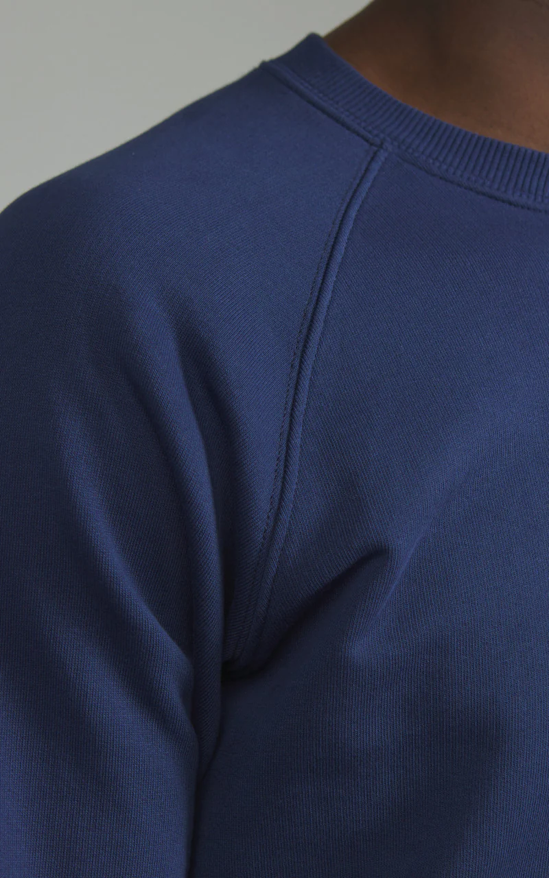 Fortela Harvard Crewneck Brushed Sweatshirt Navy - Image 5