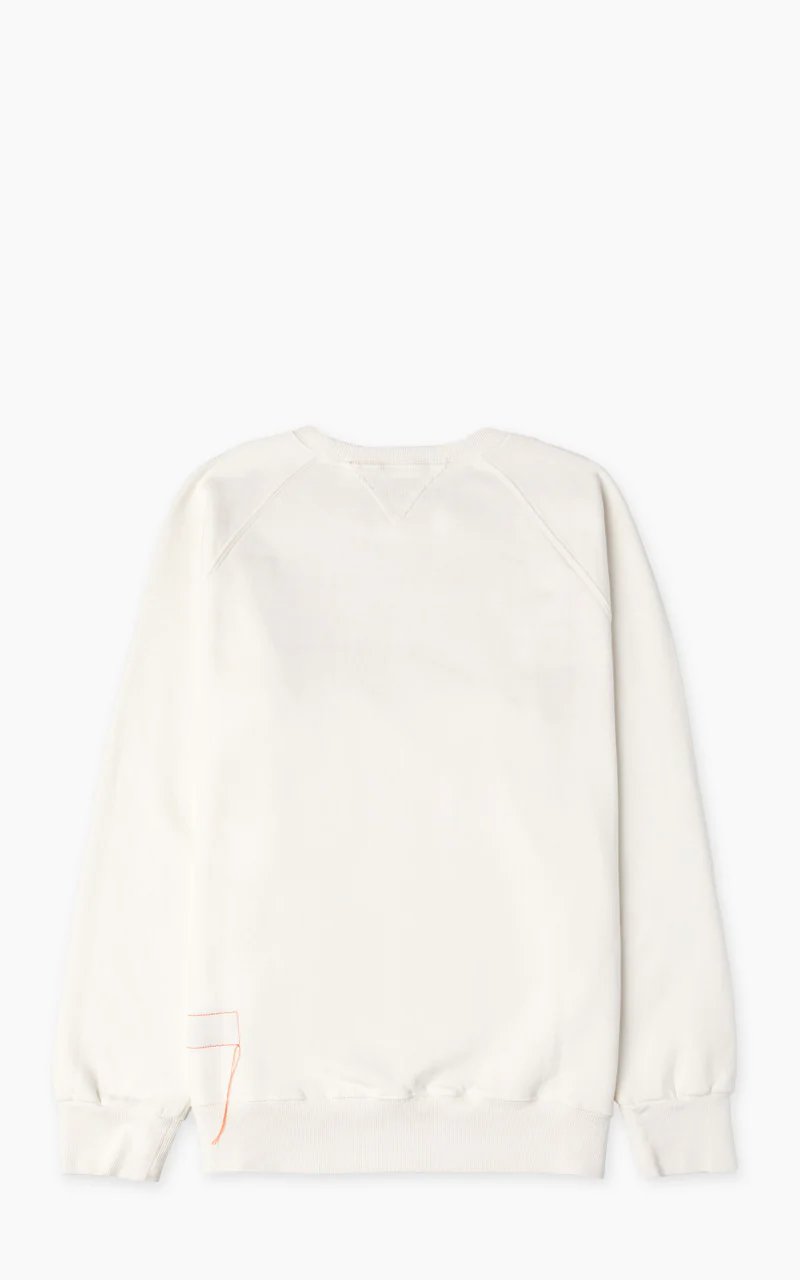 Fortela Harvard Crewneck Fleece Sweatshirt Off White - Image 3