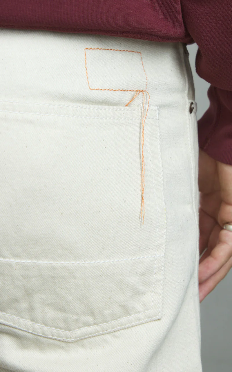 Fortela John 965 Selvedge Jeans Off White 12.5oz - Image 12