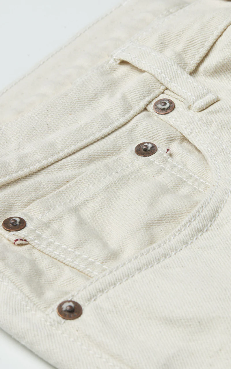 Fortela John 965 Selvedge Jeans Off White 12.5oz - Image 3