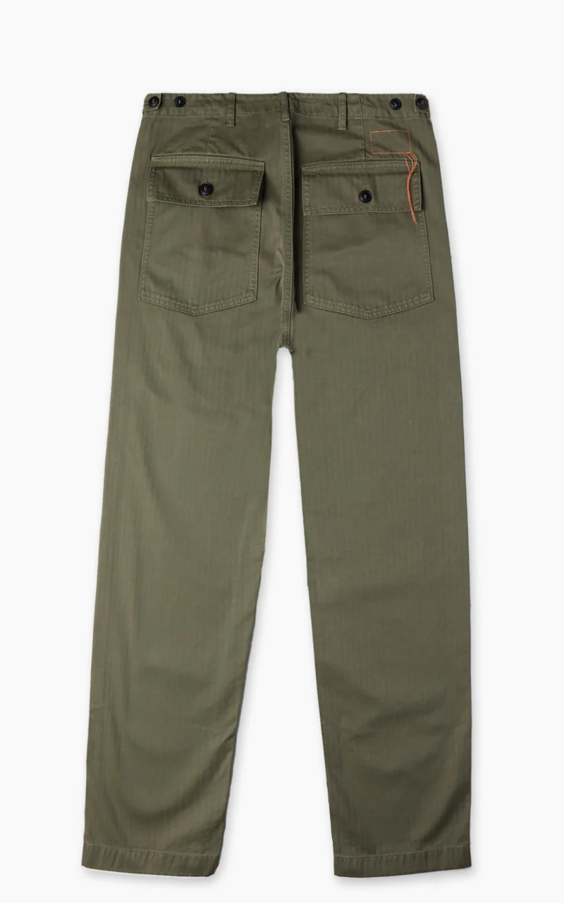 Fortela New Fatigue Pants Herringbone Green - Image 4
