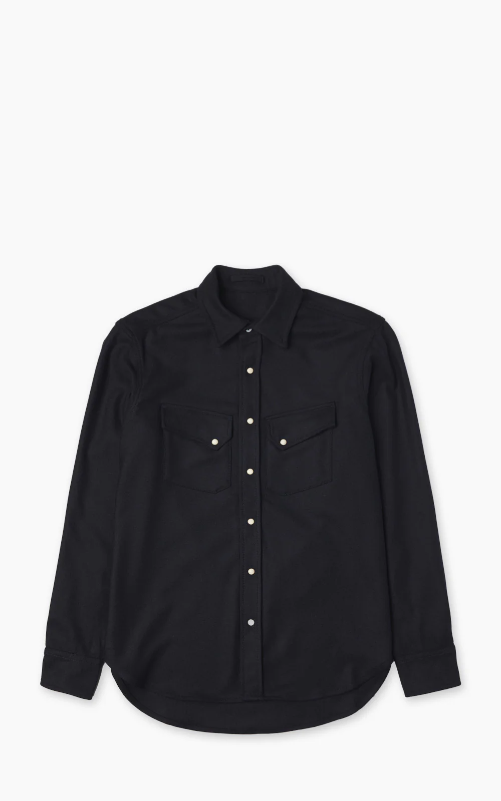 Fortela Pasadena Shirt Western Wool Flannel Blue