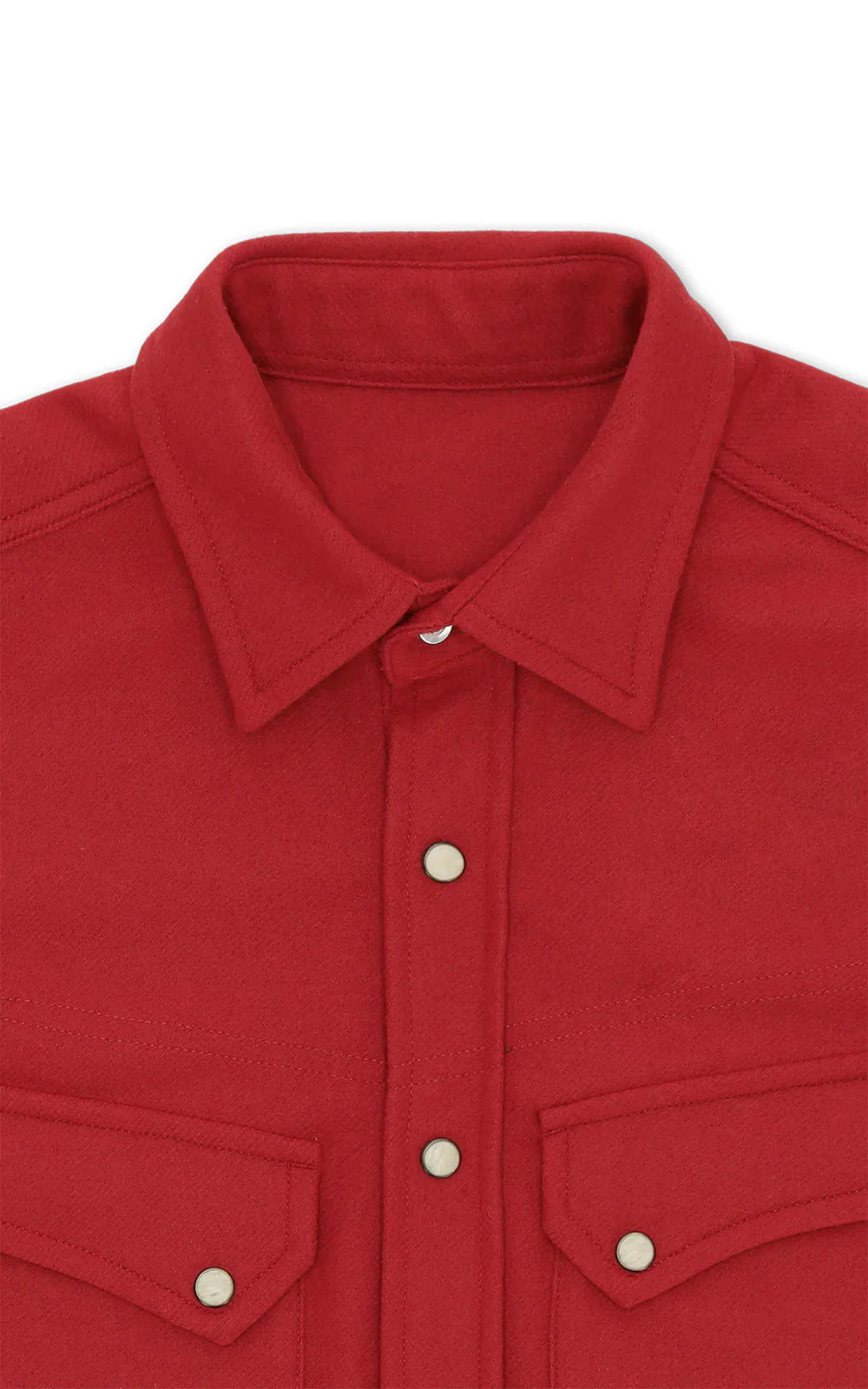 Fortela Pasadena Shirt Western Wool Flannel Red - Image 10