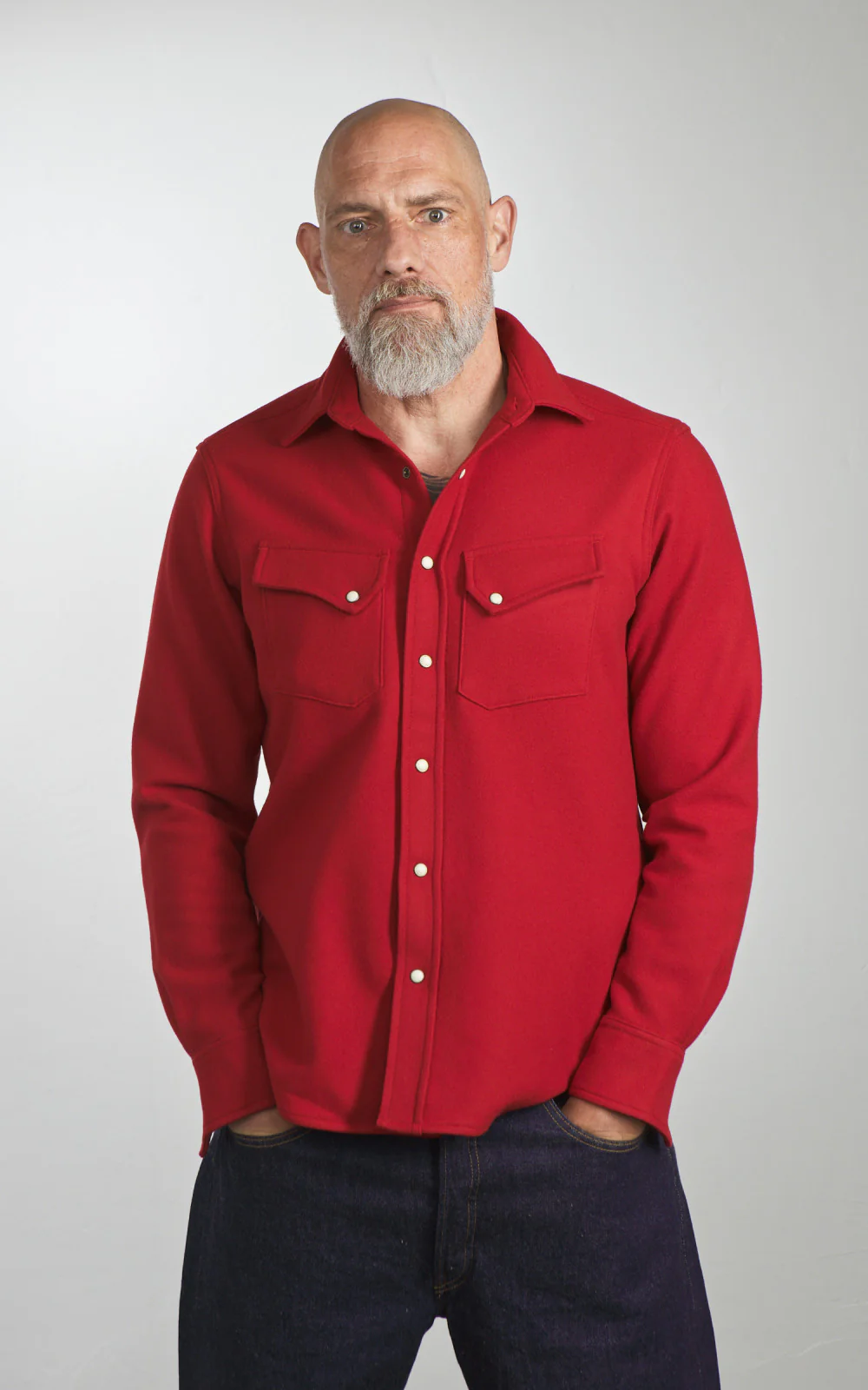 Fortela Pasadena Shirt Western Wool Flannel Red - Image 2