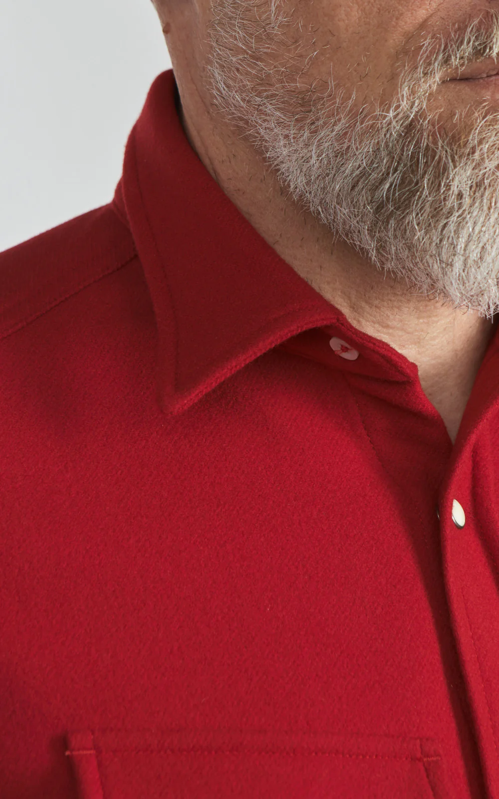Fortela Pasadena Shirt Western Wool Flannel Red - Image 5