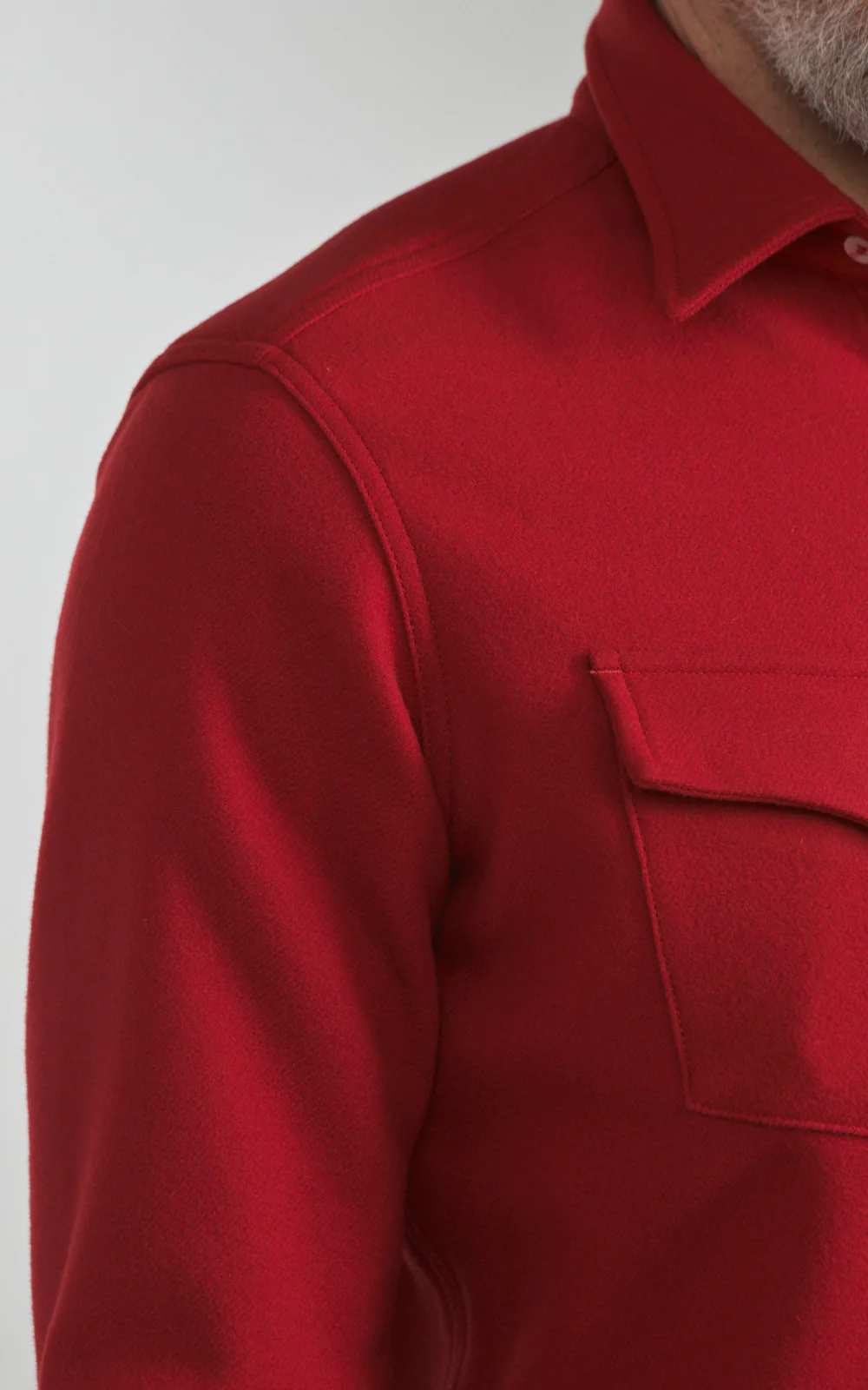 Fortela Pasadena Shirt Western Wool Flannel Red - Image 6