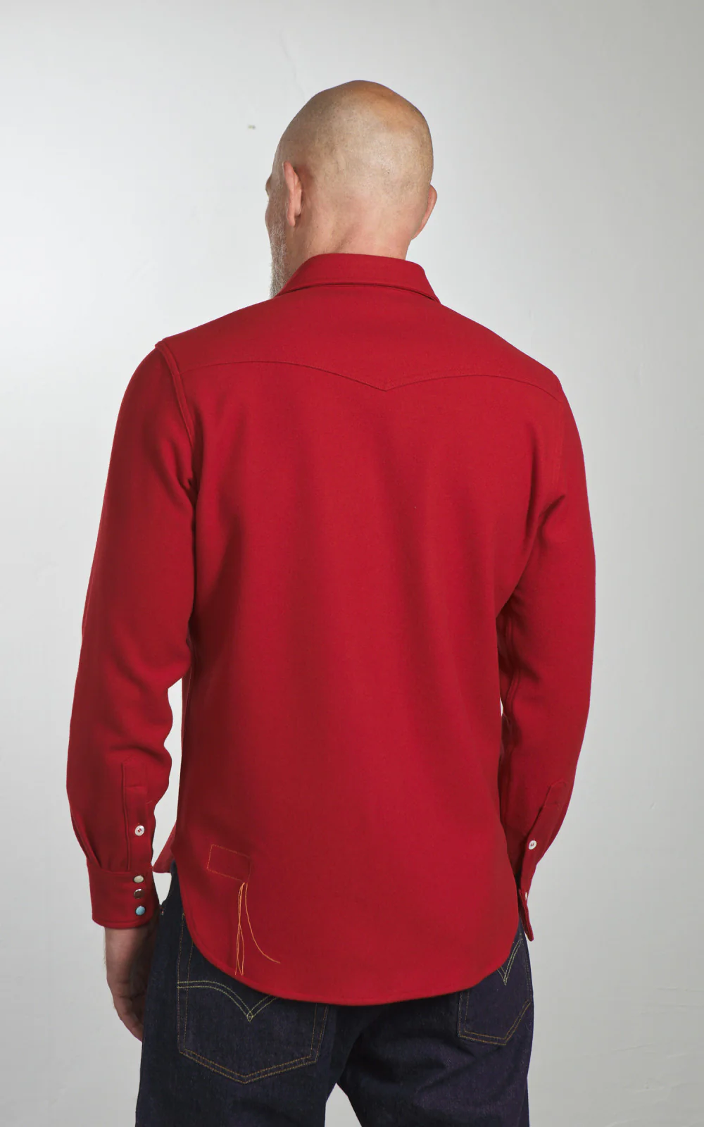 Fortela Pasadena Shirt Western Wool Flannel Red - Image 8