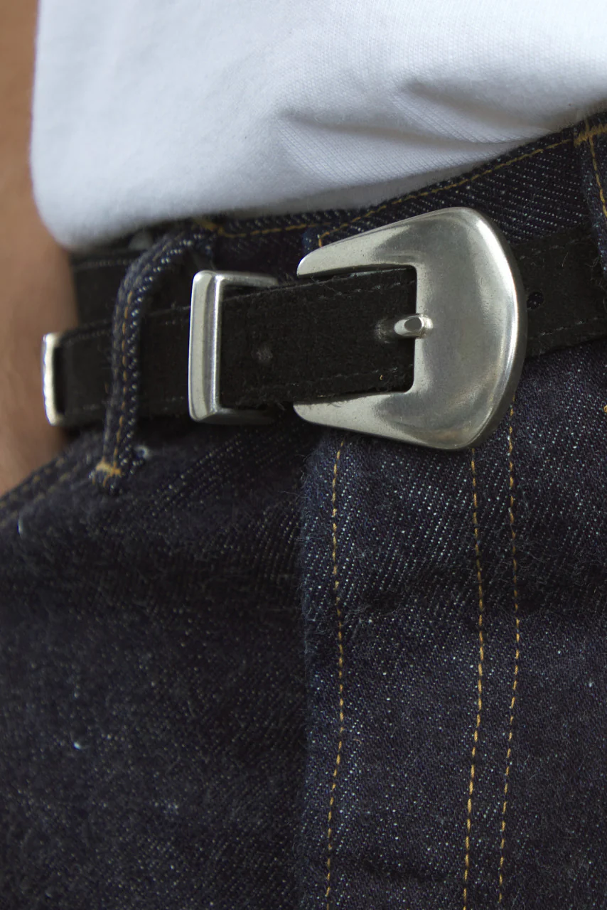 Fortela Phoenix Suede Leather Belt Black - Image 4