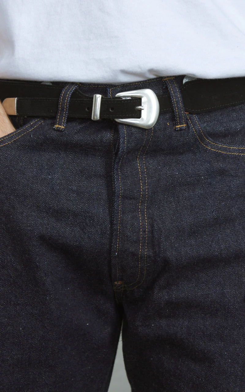 Fortela Phoenix Suede Leather Belt Black - Image 5