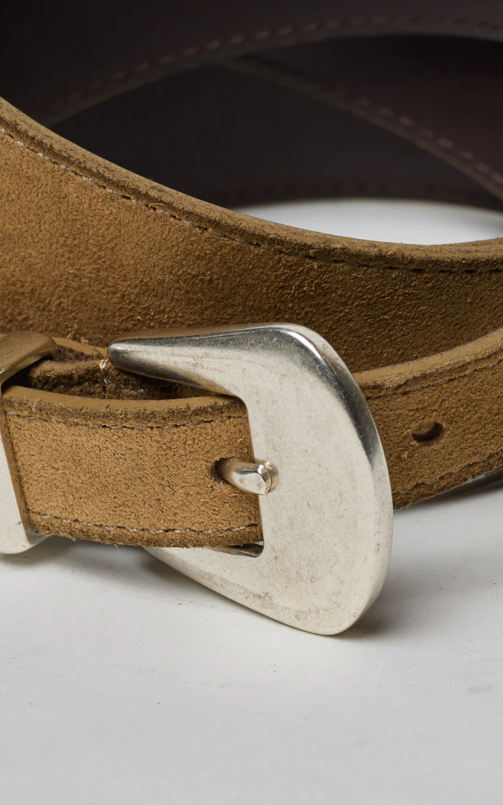 Fortela Phoenix Suede Leather Belt Sand - Image 2
