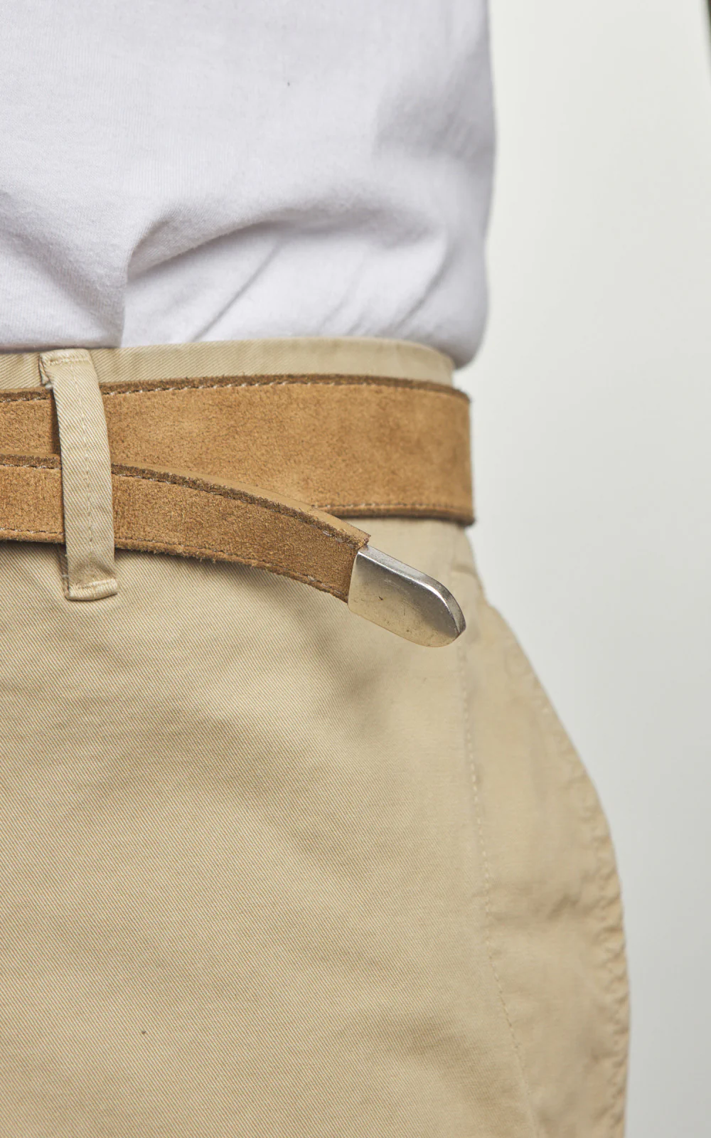 Fortela Phoenix Suede Leather Belt Sand - Image 7