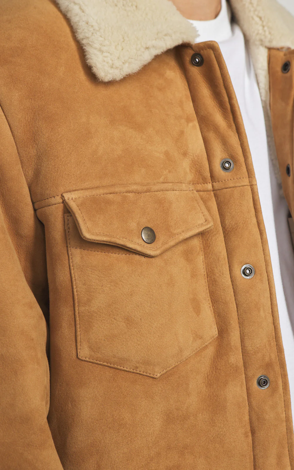 Fortela Quarter Shearling Jacket Camel - Image 5