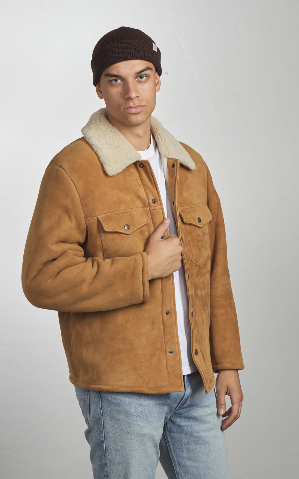 Fortela Quarter Shearling Jacket Camel - Image 6