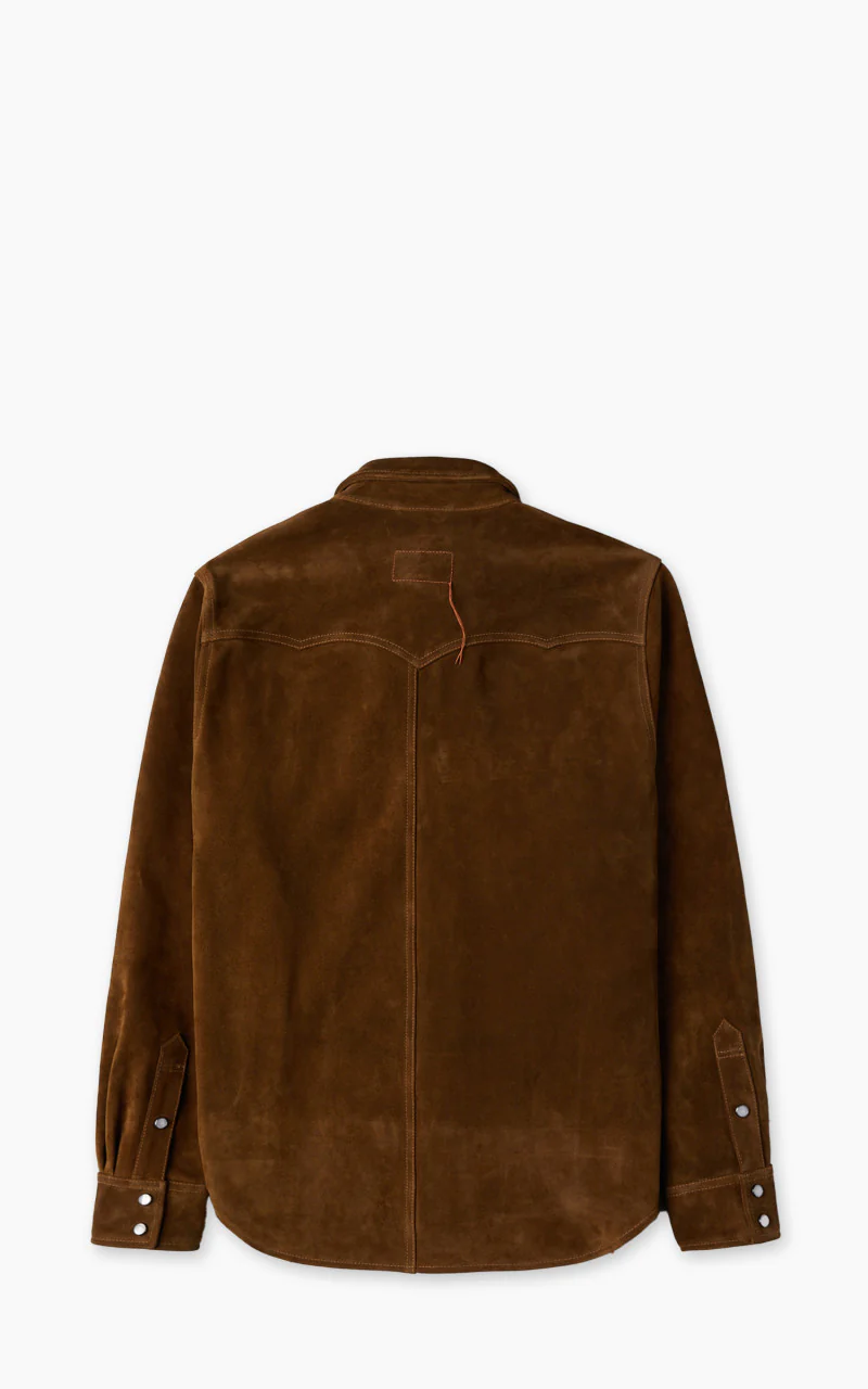 Fortela Ranch Western Suede Shirt Jacket Brown - Image 5
