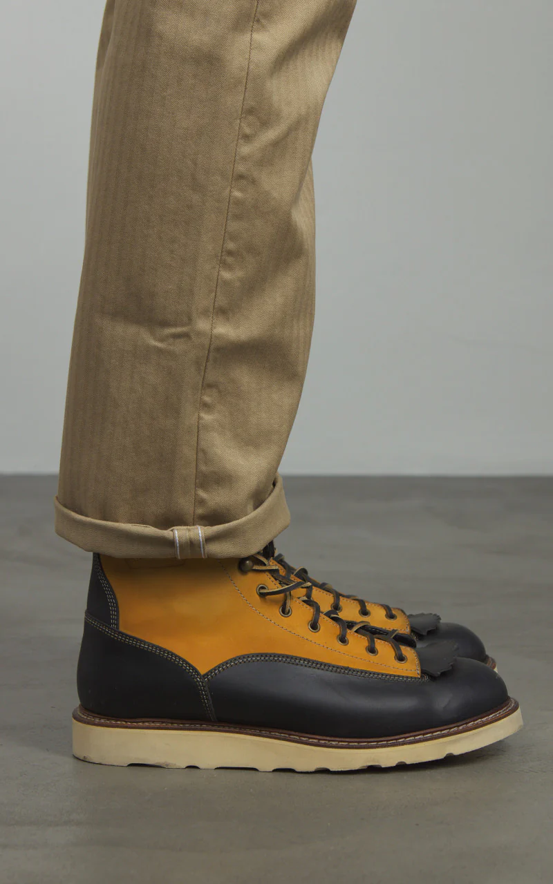 Fortela Reno Chino Trousers Herringbone Twill Beige - Image 7