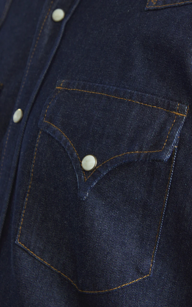 Fortela Texan Denim Shirt Indigo - Image 11