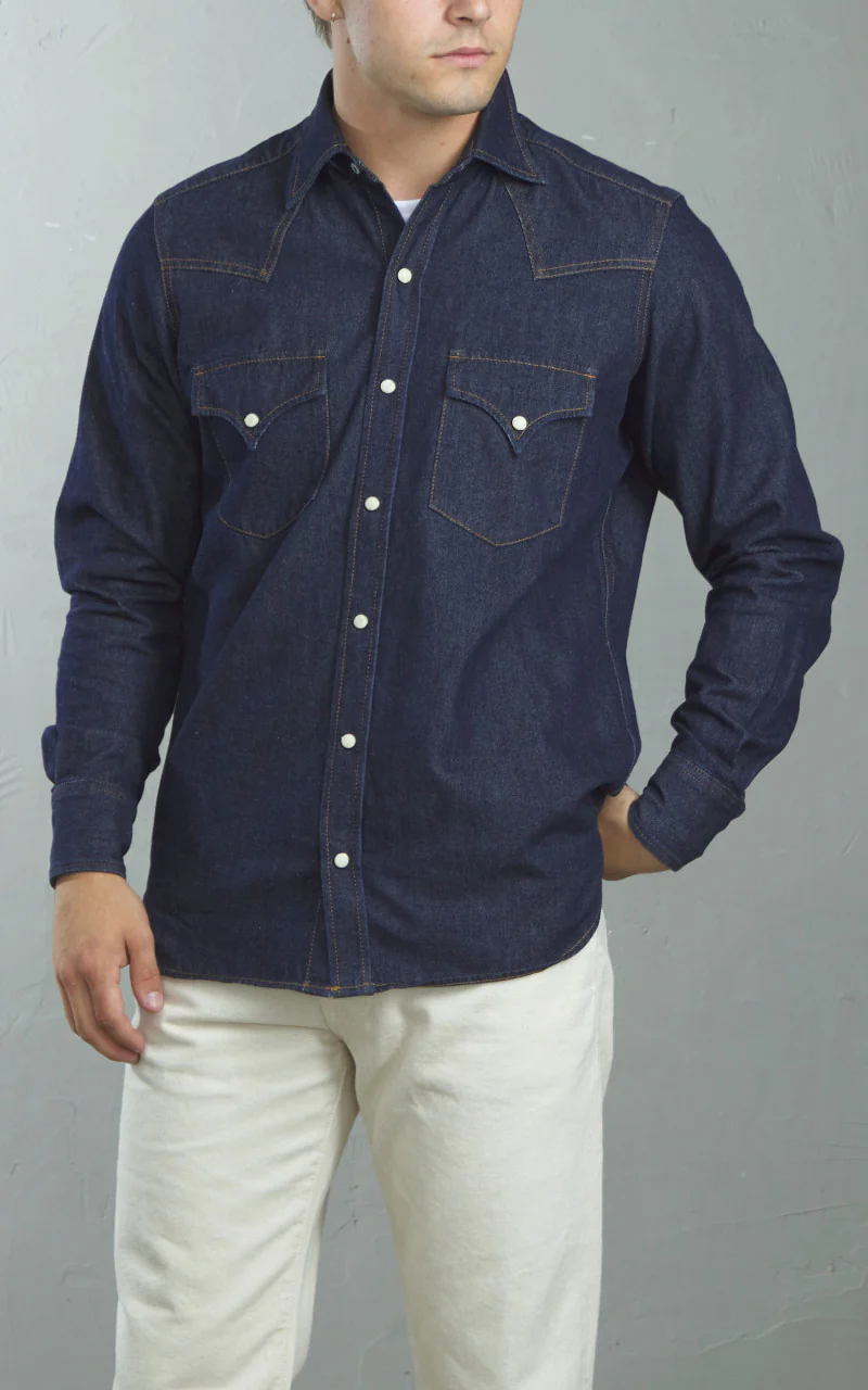 Fortela Texan Denim Shirt Indigo - Image 2