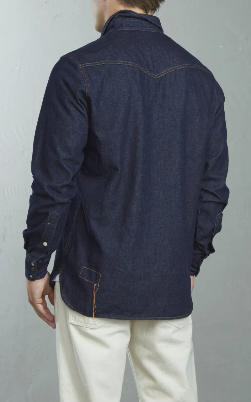 Fortela Texan Denim Shirt Indigo - Image 8