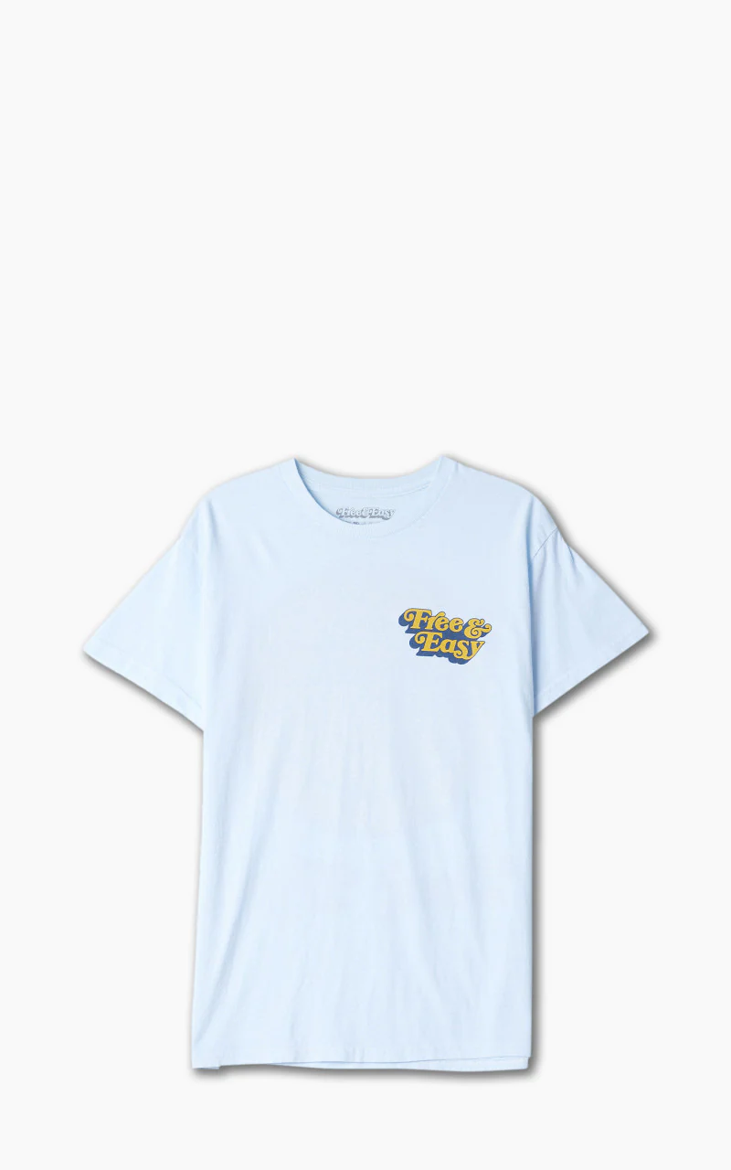 Free & Easy Be Happy LA S/S Tee Blue