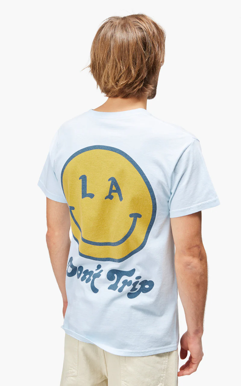 Free & Easy Be Happy LA S/S Tee Blue - Image 2