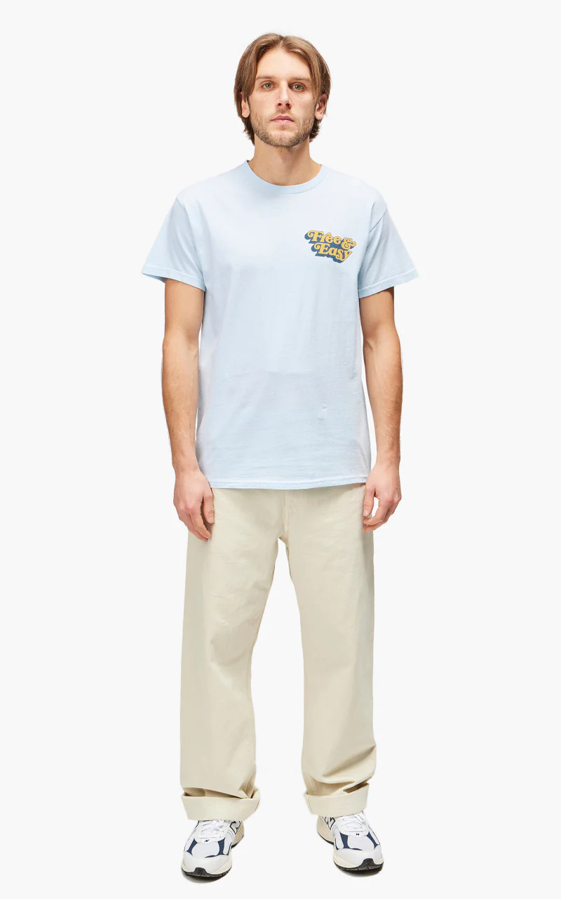 Free & Easy Be Happy LA S/S Tee Blue - Image 5