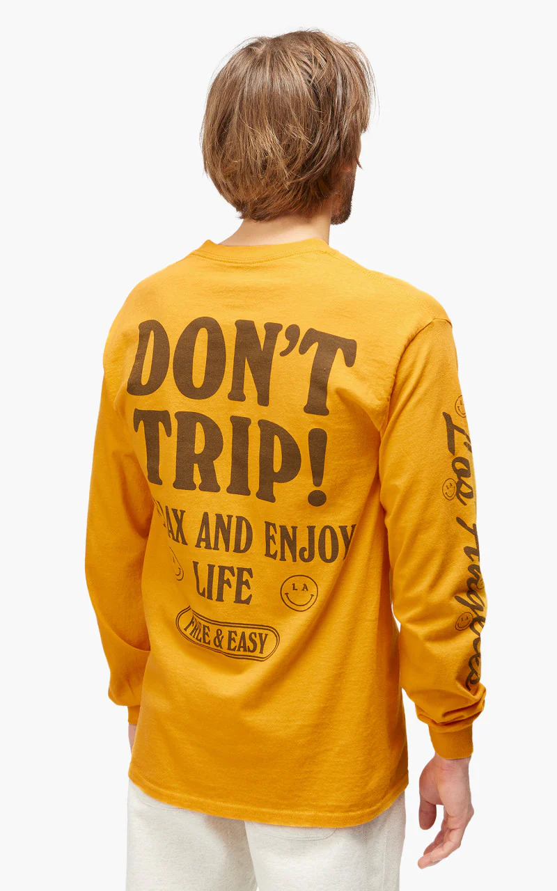 Free & Easy Happiness L/S Tee Gold - Image 2