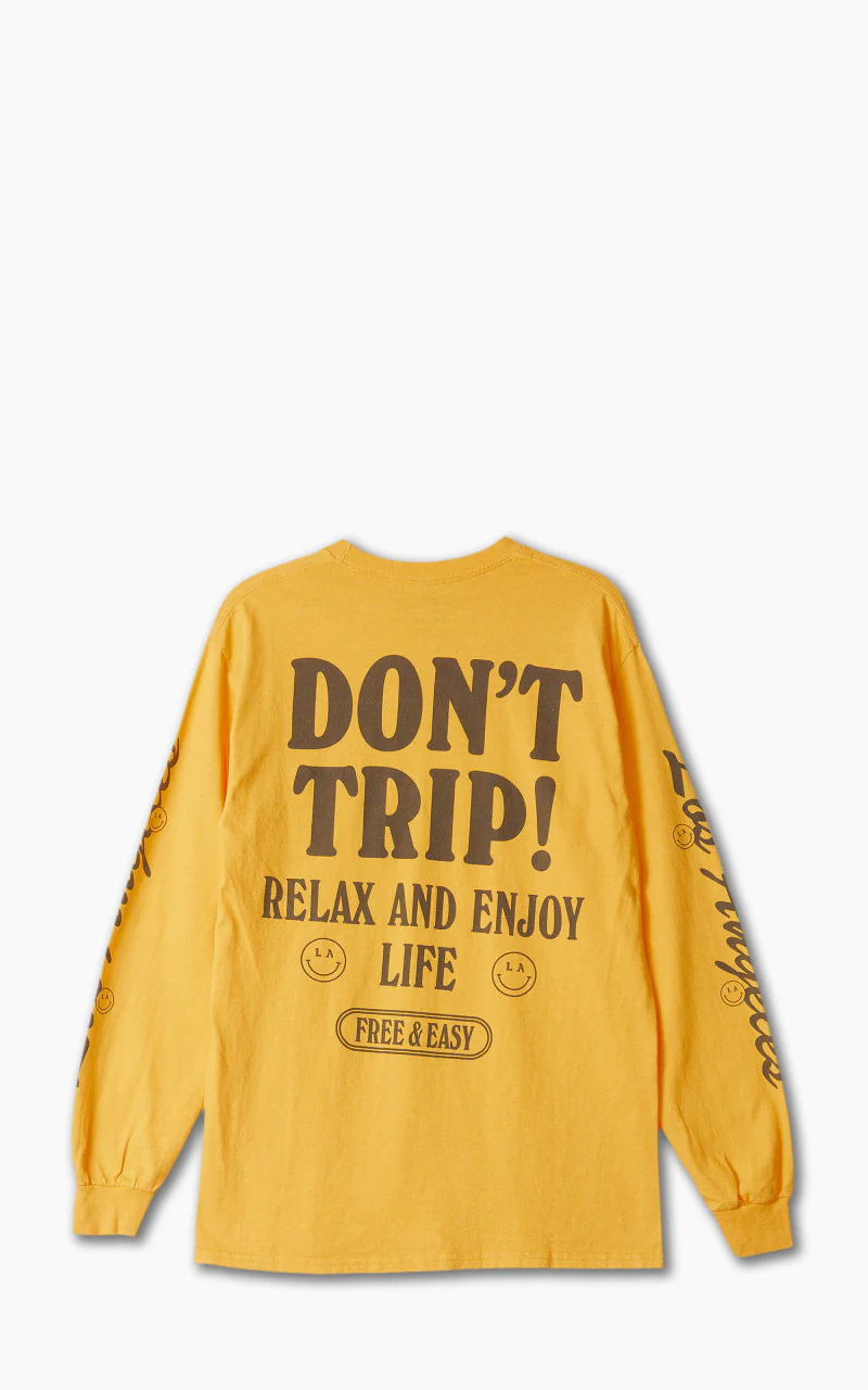 Free & Easy Happiness L/S Tee Gold - Image 3