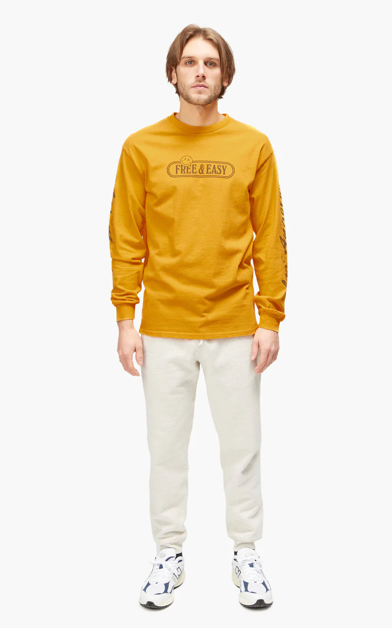 Free & Easy Happiness L/S Tee Gold - Image 4