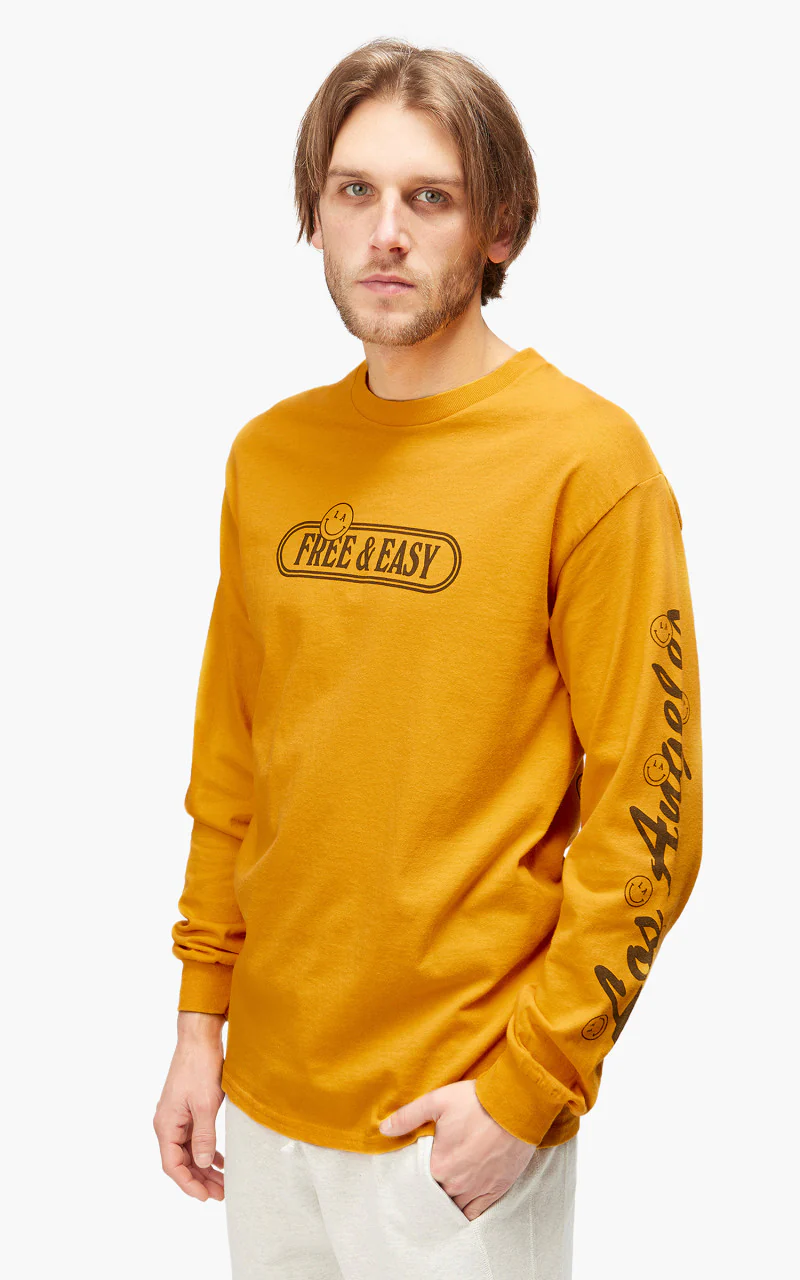 Free & Easy Happiness L/S Tee Gold - Image 5