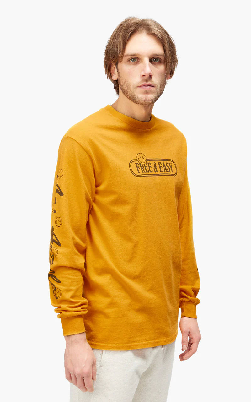 Free & Easy Happiness L/S Tee Gold - Image 6